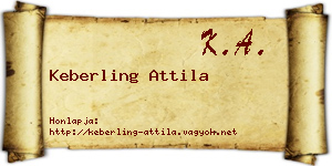 Keberling Attila névjegykártya